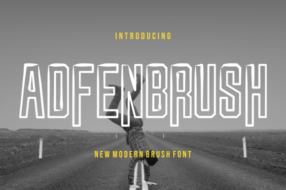 Adfenbrush: A Bold Brush Display Font for Editorial Design