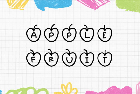 Apple Fruit Font: A Playful Display Typeface for Kid and Cute Designs
