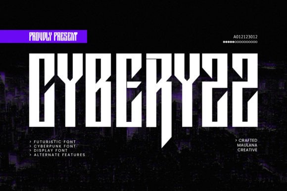 Cyberyzz: A Sharp Digital Display Font for High-Tech Branding