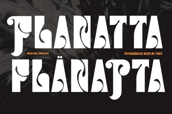 Flanatta: A Psychedelic Display Font for Vintage-Inspired Campaigns