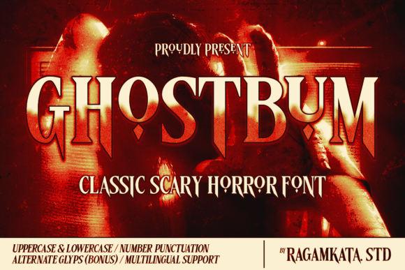 Ghostbum Display Font for Handmade Horror Product Lines