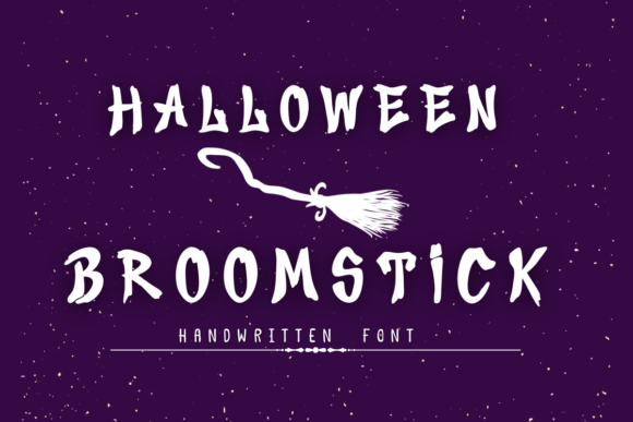 Halloween Broomstick Font for Creative Projects