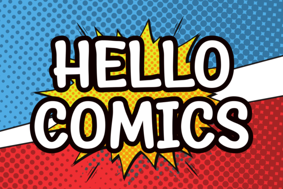 Hello Comics: A Playful Display Font for Digital Creators