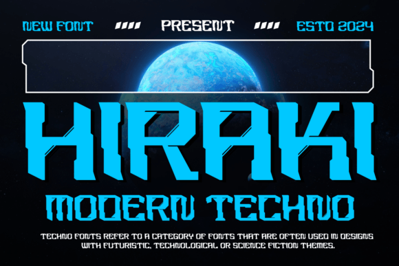 Hiraki Font: Futuristic Typeface