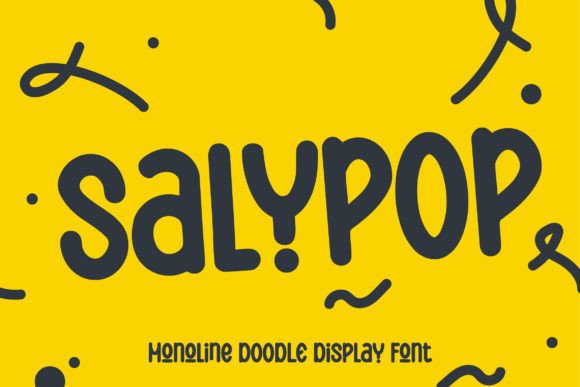Salypop Monoline Doodle Font for Playful Branding