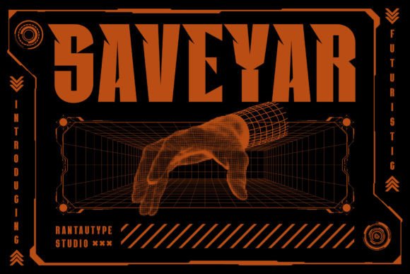 Saveyar Font: Futuristic Display Type