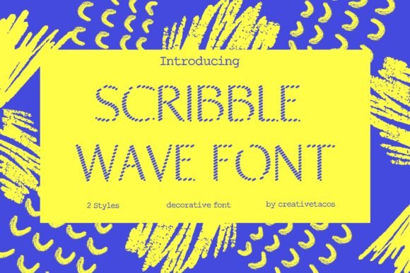 Scribble Wave Typeface: A Display Font for Playful Editorial Design