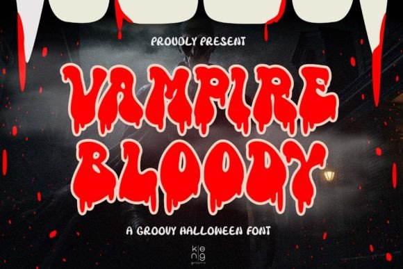 Vampire Bloody Display Font for Handmade Product Labels