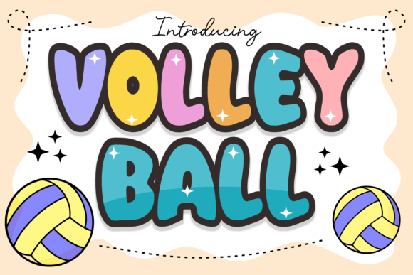 Volley Ball Font for Playful Editorial Design