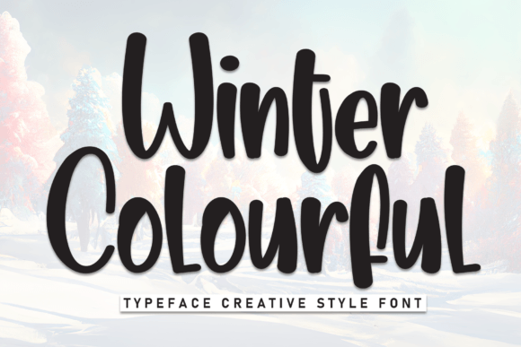 Winter Colourful Display Font for Editorial Design and Publication Branding
